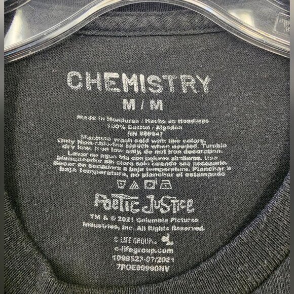 Chemistry Mens Faded Black Poetic Tupac Graphic Tee Shirt, sz MD - Picture 7 of 8